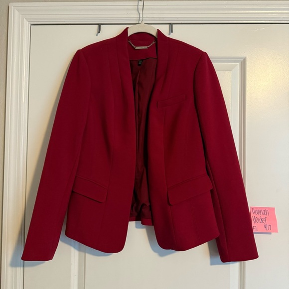 White House Black Market Red Empress Classic Blazer Jacket size 8 - Picture 1 of 4